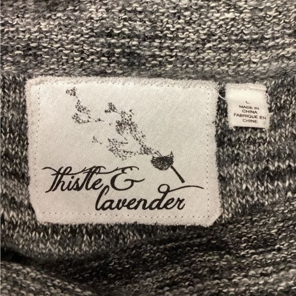 Thistle & Lavender Women’s Cowl Neck Tunic Sweater, Gray, size L - Picture 5 of 7